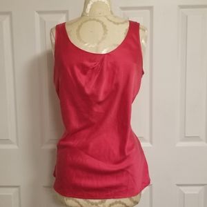 Hot Pink Silk Blend Tank Top - Le Chateau - Medium
